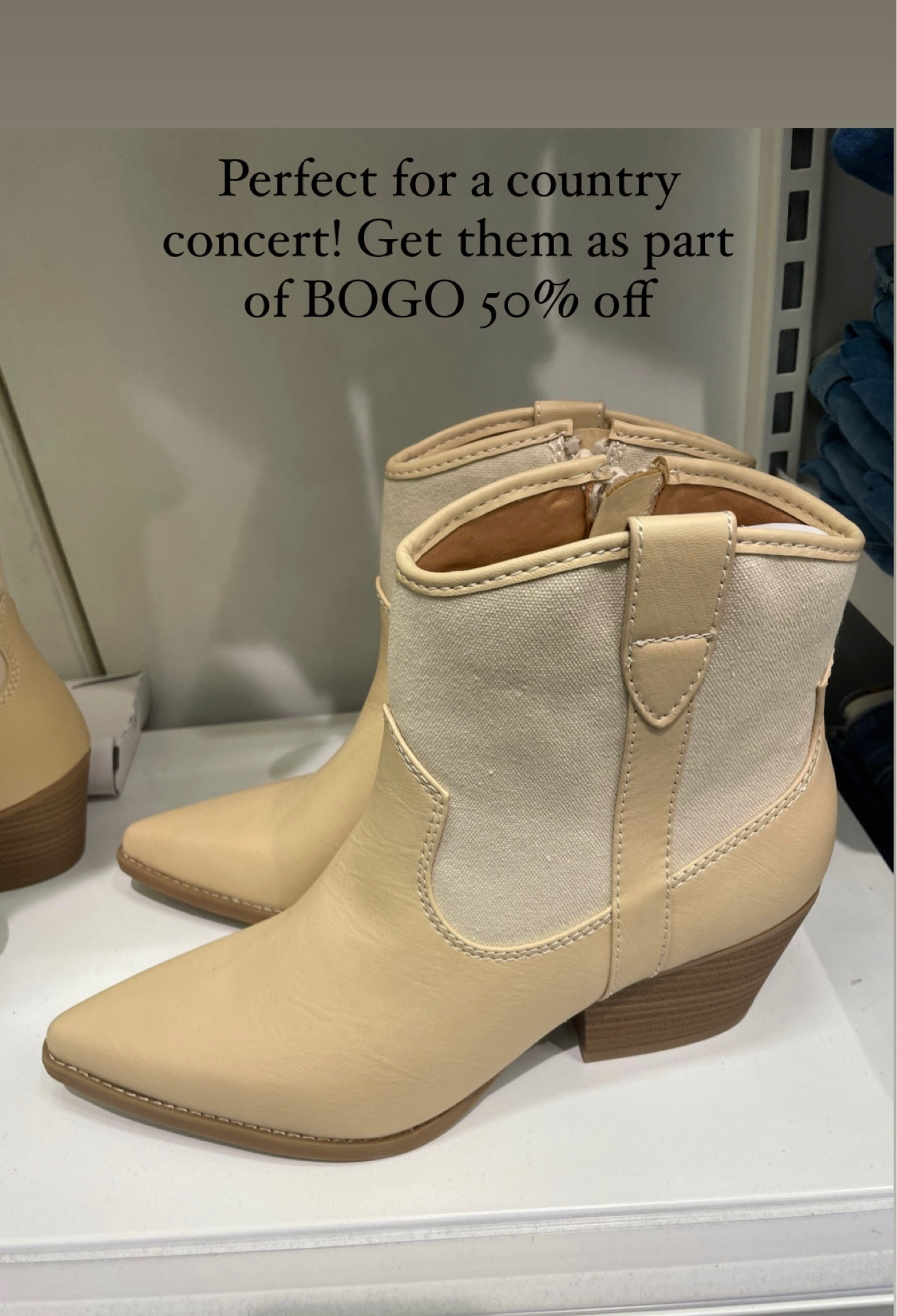 BOGO 50% off perfect for a country concert!








Taylor Swift concert, cowboy boots, festival #ltkfind #ltkseasonal

#LTKFestival #LTKunder50 #LTKshoecrush