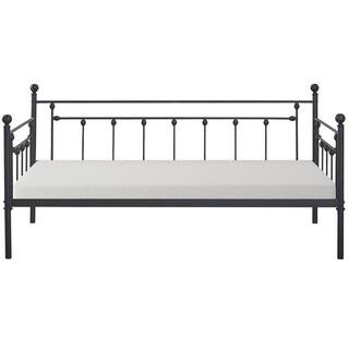 VECELO Black Daybed Victorian Style Multifunctional Metal Platform with Headboard, Frame Twin Siz... | The Home Depot