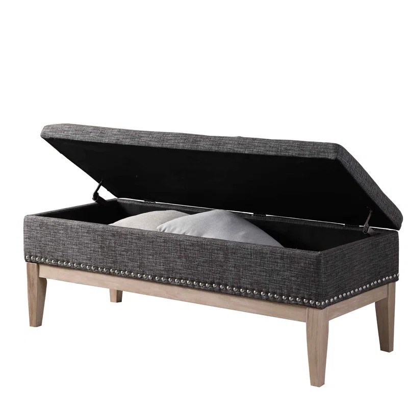 Lewistown Tufted Mid-Century Upholstered Storage Bench | Wayfair North America