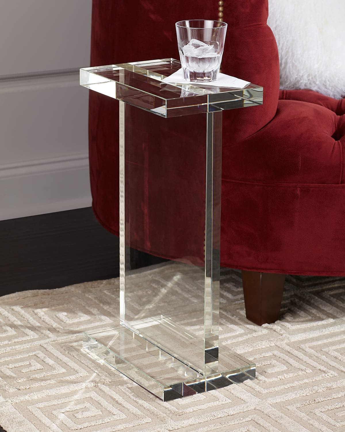 Rectangle Crystal Martini Table | Horchow