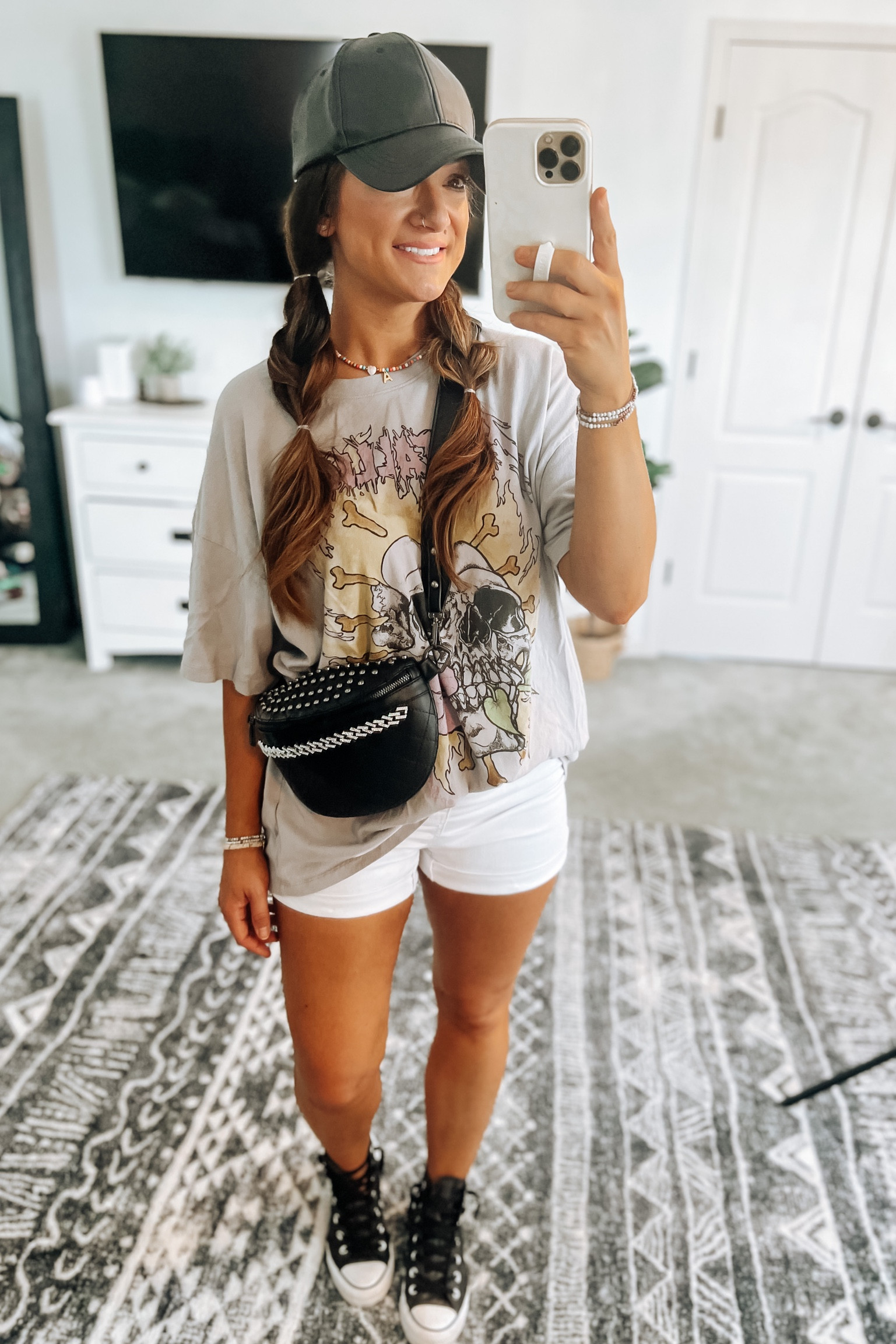 So many cute graphics, as low as $13, are on sale at AE!! Paired mine (oversized, but I’m in the XL) with my pull on Walmart shorts 👌 

#LTKsalealert #LTKunder50 #LTKstyletip