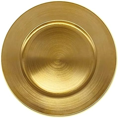 Henilosson Metallic Foil Gold Charger Plates-13 inch-6 pack round Dinner Chargers -Plate Chargers... | Amazon (US)