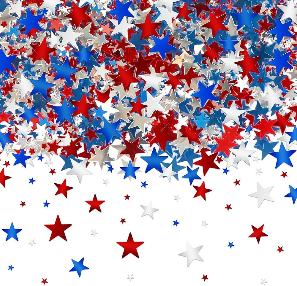 KatchOn, 4th July Star Confetti for Table - Pack of 15g | 4th of July Confetti for 4th of July Ta... | Amazon (US)