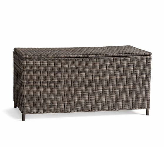 Torrey Wicker Outdoor Storage Trunk (60") | Pottery Barn (US)