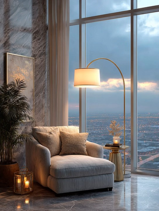 Lighting is everything — especially when you have a beautiful view.

Whether you live in a high-rise condo overlooking the city, have a peaceful garden view, or simply enjoy sitting near your windows at night, harsh overhead lighting can completely ruin the atmosphere. That is why layered lighting has become one of the biggest designer secrets in modern homes.

And one of the easiest ways to create that soft, elevated mood is with a beautiful curved floor lamp like this.

A floor lamp gives you focused light exactly where you need it — perfect for reading, relaxing, enjoying your morning coffee, or winding down in the evening — while still allowing the outside lights, skyline, sunset, or city glow to remain part of the experience.

The curved shape feels elegant and architectural, while the ivory shade paired with warm gold detailing creates softness and understated luxury even during the daytime when the lamp is not turned on.

This is the kind of piece that instantly makes a room feel calmer, more intentional, and more luxurious without overwhelming the space.

Shop our curated edit of elegant floor lamps, layered lighting, and modern warm neutral decor to recreate this cozy luxury atmosphere in your home.

 

 #LTKHome