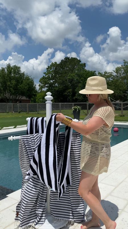 This outdoor towel stand has been a great quality addition to our pool area for 3+ years! Still looks brand new! 

Pool must haves, pool furniture, patio furniture, outdoor furniture, swim, swimwear, coverup, beach towel, Turkish towel, pool towel, Amazon fashion, Amazon home 

#LTKswim #LTKhome #LTKSeasonal