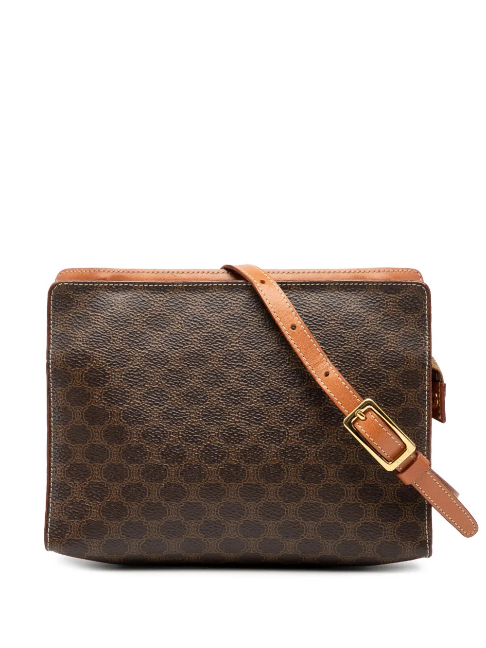 Celine Pre-Owned 2000 Macadam Coated Canvas crossbody bag - Brown | Farfetch Global