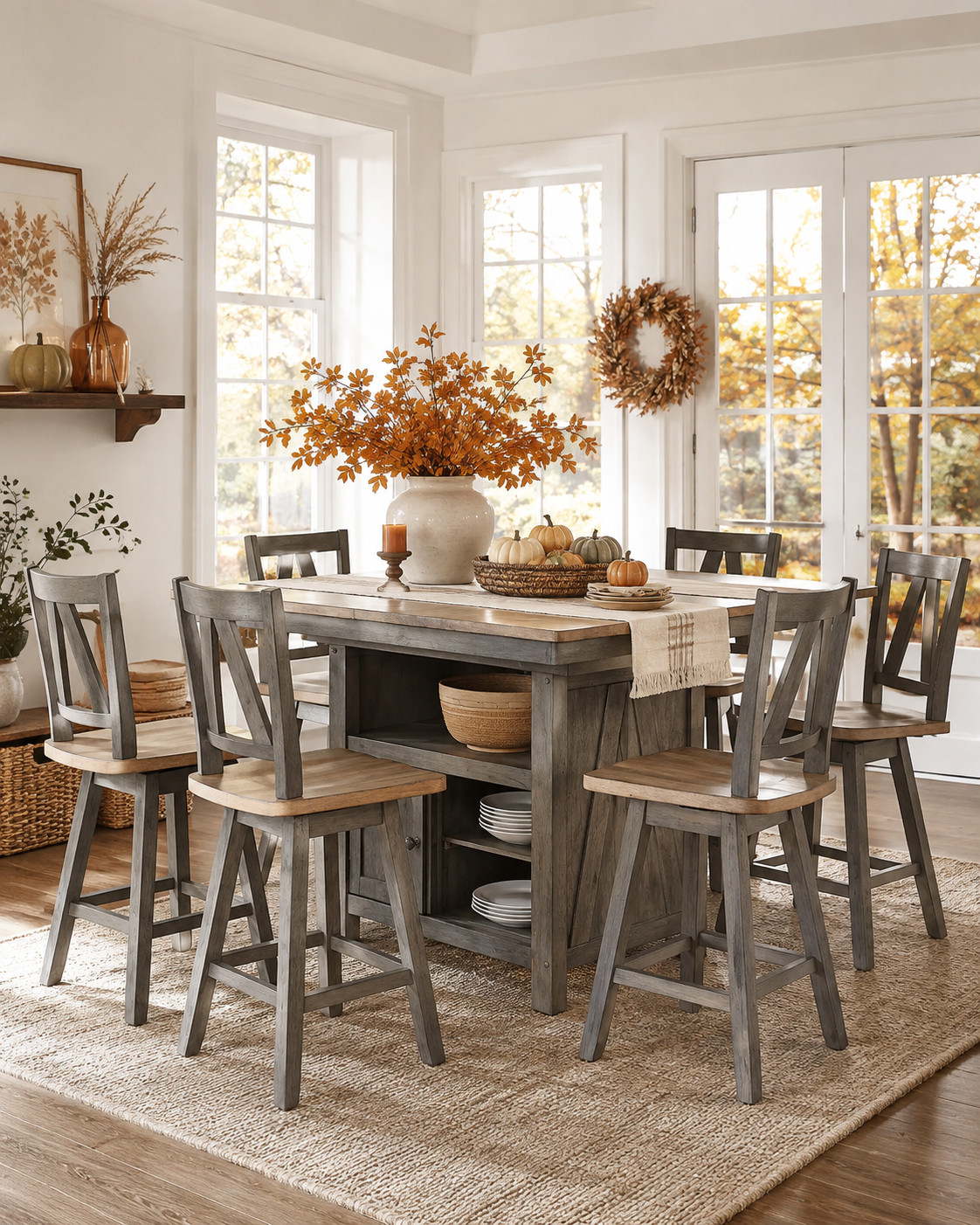 This Wayfair dining set is such a good fall dining room refresh 🤎 I love the cozy counter-height design, built-in storage, and relaxed farmhouse look. It feels perfect for everyday meals, fall hosting, or creating a warm little gathering spot at home. Even better that it’s on sale right now! 🍂✨
#WayfairFinds #WayfairSale #DiningRoomFinds #DiningTableSet #FallDiningRoom #FallHomeDecor #FarmhouseDining #DiningRoomInspo #HomeRefresh #FurnitureSale #FallHosting #WayfairFurniture 

 #LTKSeasonal #LTKHome #LTKSaleAlert