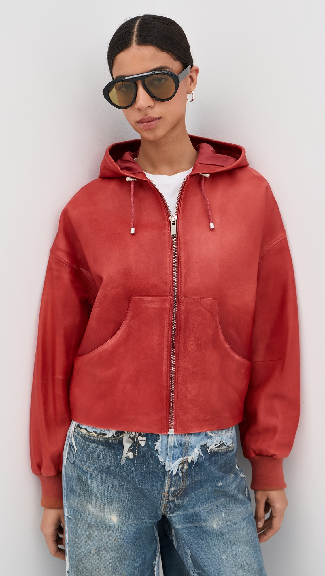 Leather Hoodie | Shopbop