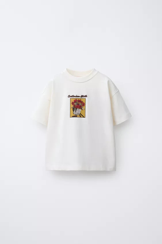 T-SHIRT FLEURS BRODÉES | Zara US