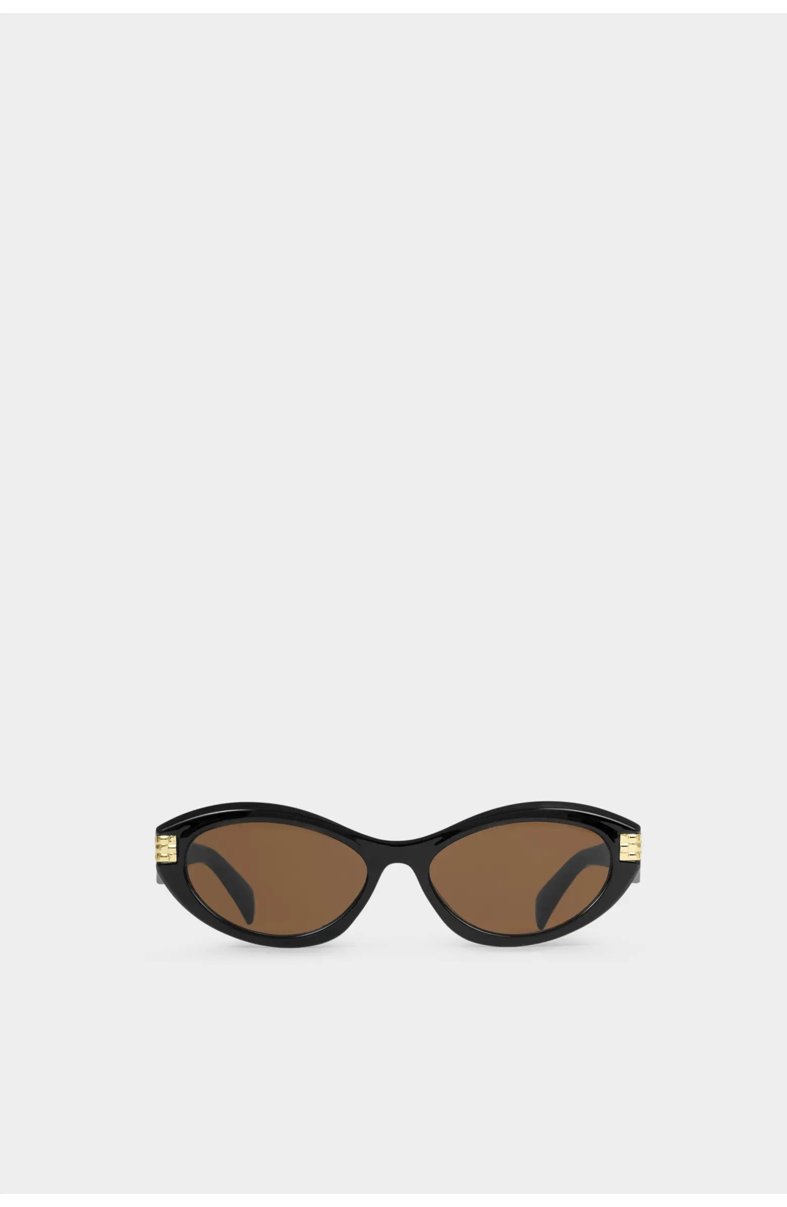 Bordeaux Slim Oval Sunglasses in Black | Nordstrom