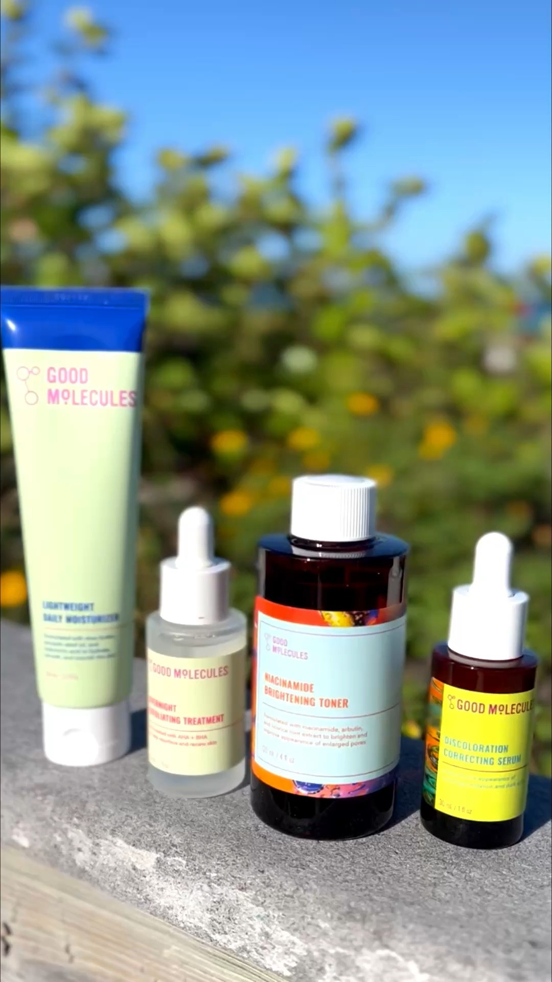 🙌🏼SPRING SKINCARE: #ad Good Molecules is affordable skincare that’s vegan, cruelty free and fragrance free. @goodmolecules #goodmolecules

Available at Ulta too! @ulta 

Lightweight Daily Moisturizer: smooths, hydrates and preps skin for makeup.

Discoloration Correcting Serum: helps uneven skin tone and reduces the appearance of age spots and acne marks.

Overnight Exfoliating Treatment: smooths away dead skin cells and helps unclog pores.

Niacinamide Brightening Toner: helps promote bright even skin with less visible pores. If you have hyperpigmentation, uneven skin tone, dark spots, enlarged pores or dullness, this product is for you.

#ulta #ultabeauty #skincare

#LTKSeasonal #LTKOver40 #LTKselfcare #LTKvlog #LTKTravel #LTKBeauty #LTKMothersDay #LTKSwim #LTKFestival