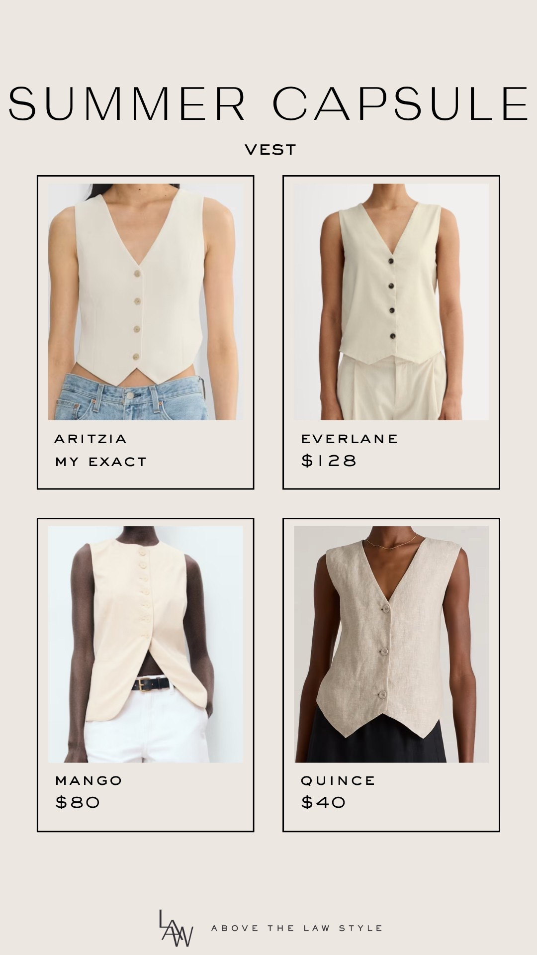 Summer Capsule: Vest

#LTKStyleTip #LTKFindsUnder50 #LTKSummerEdit