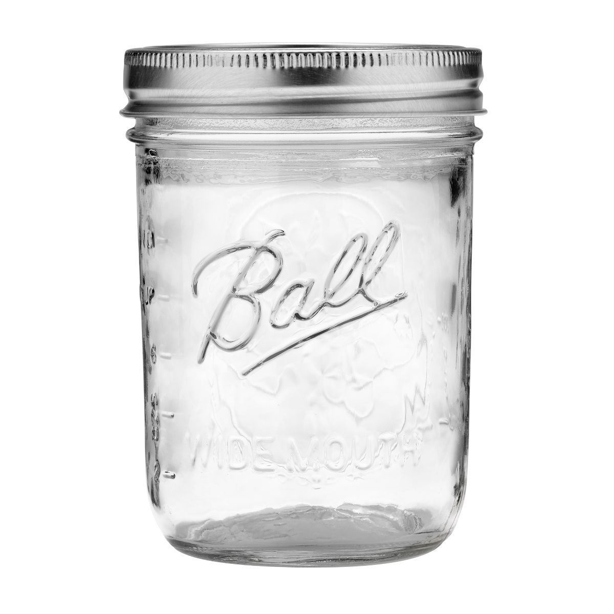 Ball 16oz 12pk Glass Wide Mouth Mason Jar with Lid and Band | Target