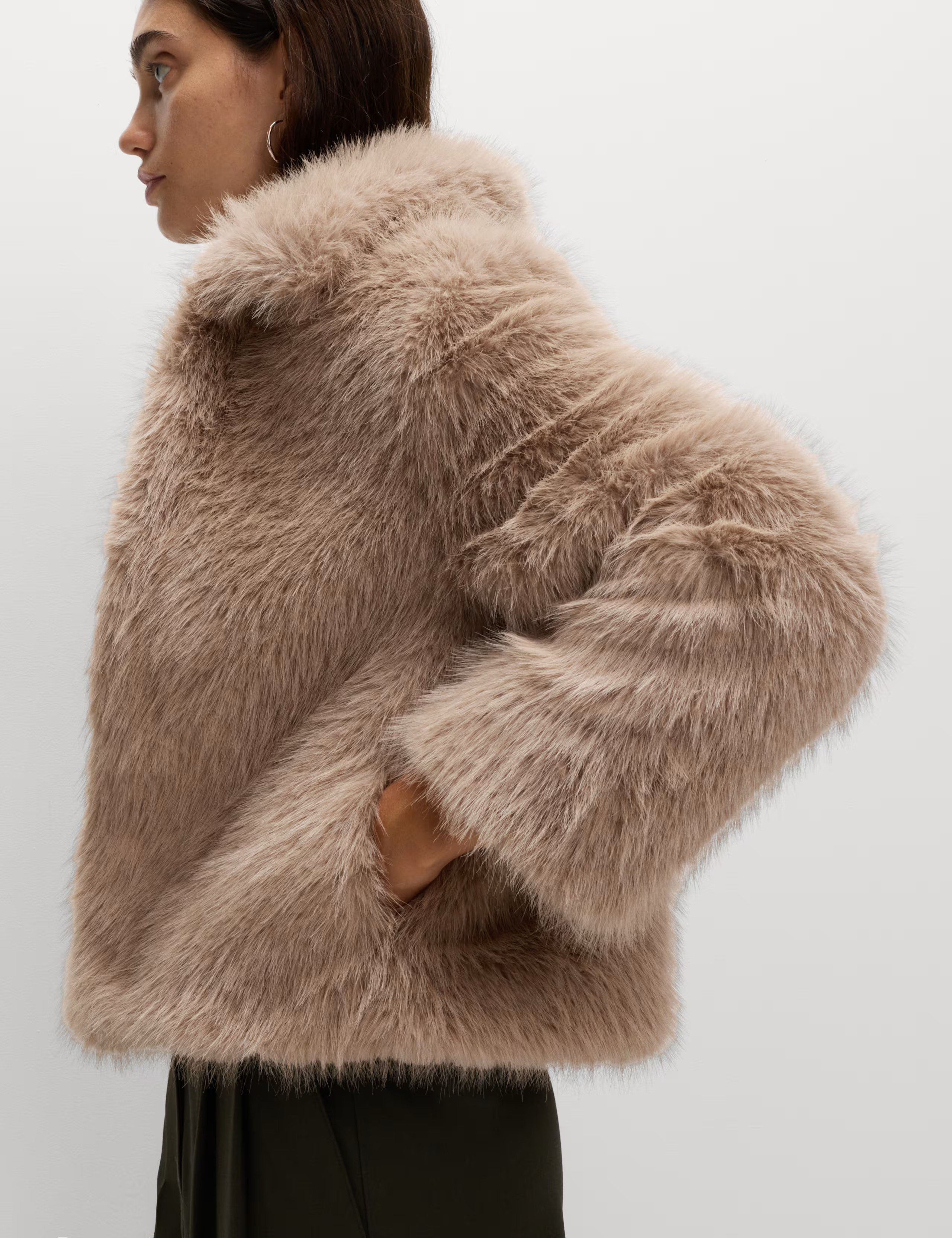 Faux Fur Collared Short Jacket | Marks & Spencer (UK)