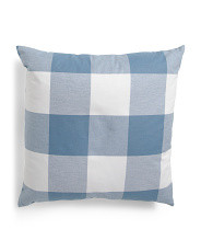Made In Usa 22x22 Oversized Gingham Pillow | Marshalls
