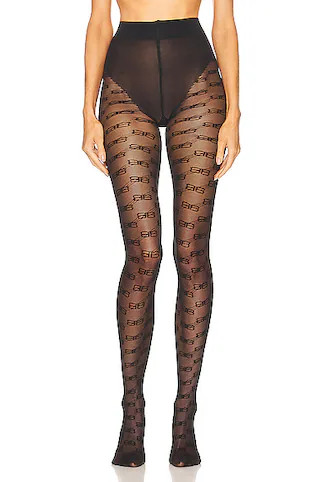 Balenciaga BB Licensing Tights in Black | FWRD | FWRD 