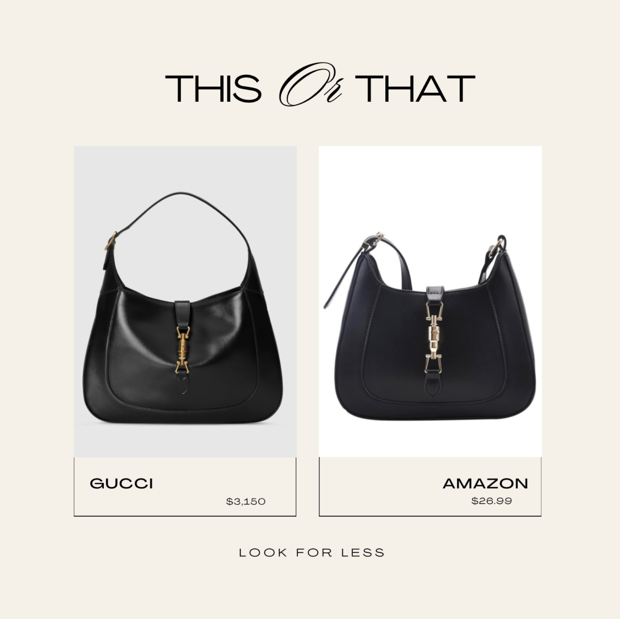#lookforless #savevssplurge #dupe
Quality look for less Gucci Jackie bag vs Amazon fashion , perfect fall bag 

#LTKGiftGuide #LTKSeasonal #LTKstyletip
