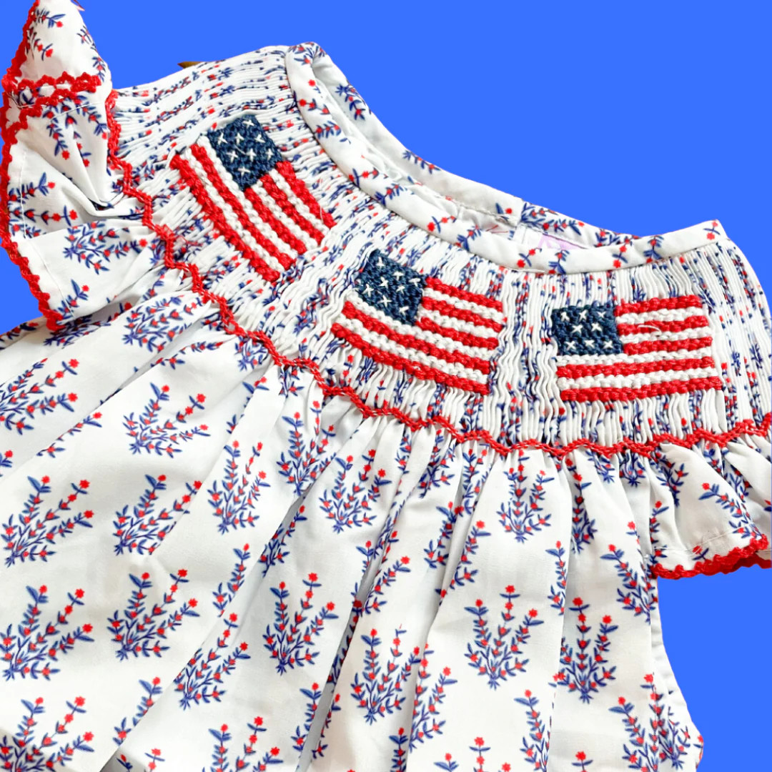 Floral Flag Dress (FINAL SALE) | Poppy Kids Co