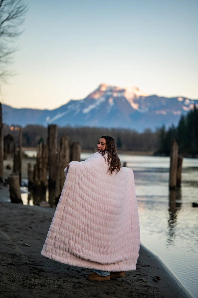 Primrose Pink Minky Blanket | Sunset Snuggles