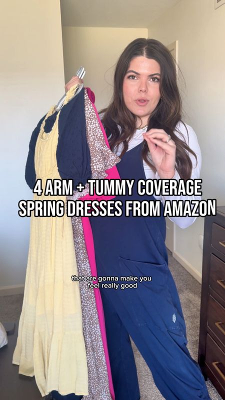 For Aaron tummy coverage spring dresses from Amazon that are perfect for midsize or apple shaped bodies. I’m a size 12/14 and I wear all of these in a size extra large or XL. These would be perfect for baby showers, vacations, bridal showers even casual weddings - teacher spring dresses too!

Comment your favorite!!

Midsize, wedding dress dress, date night, spring dress, midi dress, Amazon spring dress, free people dupe, free people inspired, family photos dress 

#LTKplussize #LTKfindsunder50 #LTKmidsize