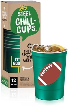 16 oz. Party Cup Football 'It's Good' Goal Post Design for Cold Drinks, Durable, Disposable, Recy... | Amazon (US)