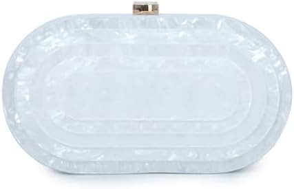 Fecialy Acrylic Evening Clutch Bag for Women Shell Shape Handbags Marbling Purse Formal Party Bri... | Amazon (CA)