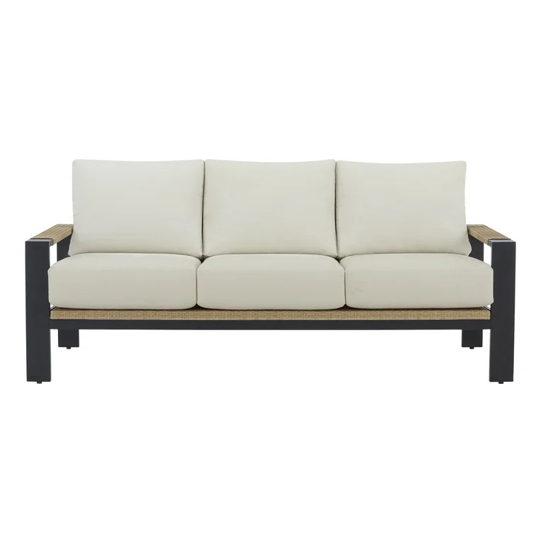 Better Homes & Gardens Ventura Outdoor Wicker Sofa, Beige | Walmart (US)