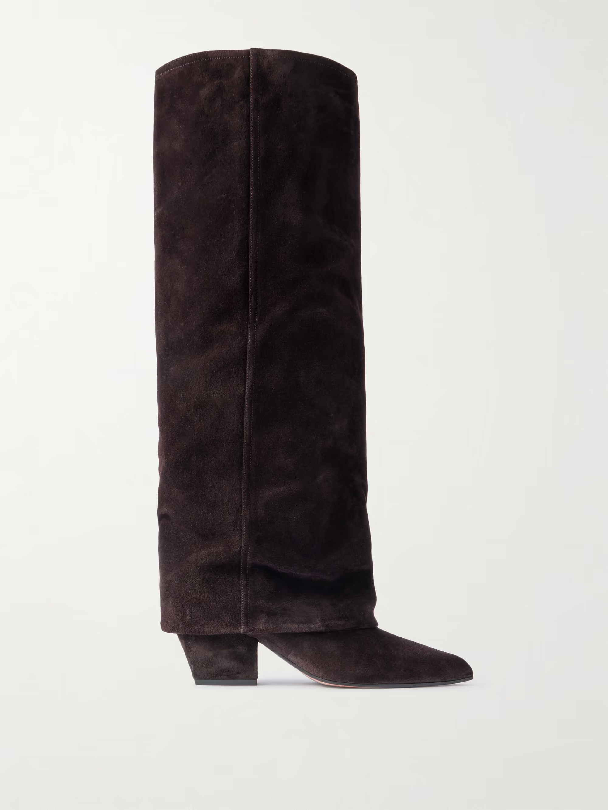 Jane folded suede knee boots | NET-A-PORTER (US)