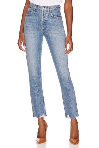 AGOLDE Riley High Rise Straight Crop in Haven from Revolve.com | Revolve Clothing (Global)