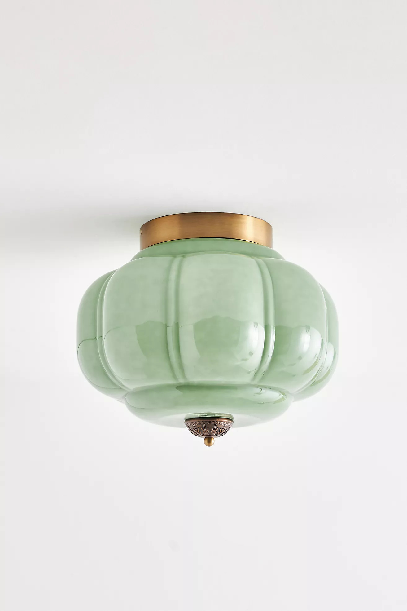 The Eloise Scallop Milk Glass Flush Mount Ceiling Light | Anthropologie (US)