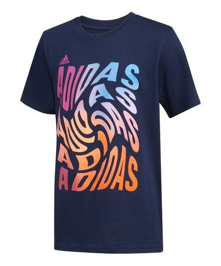 adidas Navy Swirl Tee - Boys | Zulily