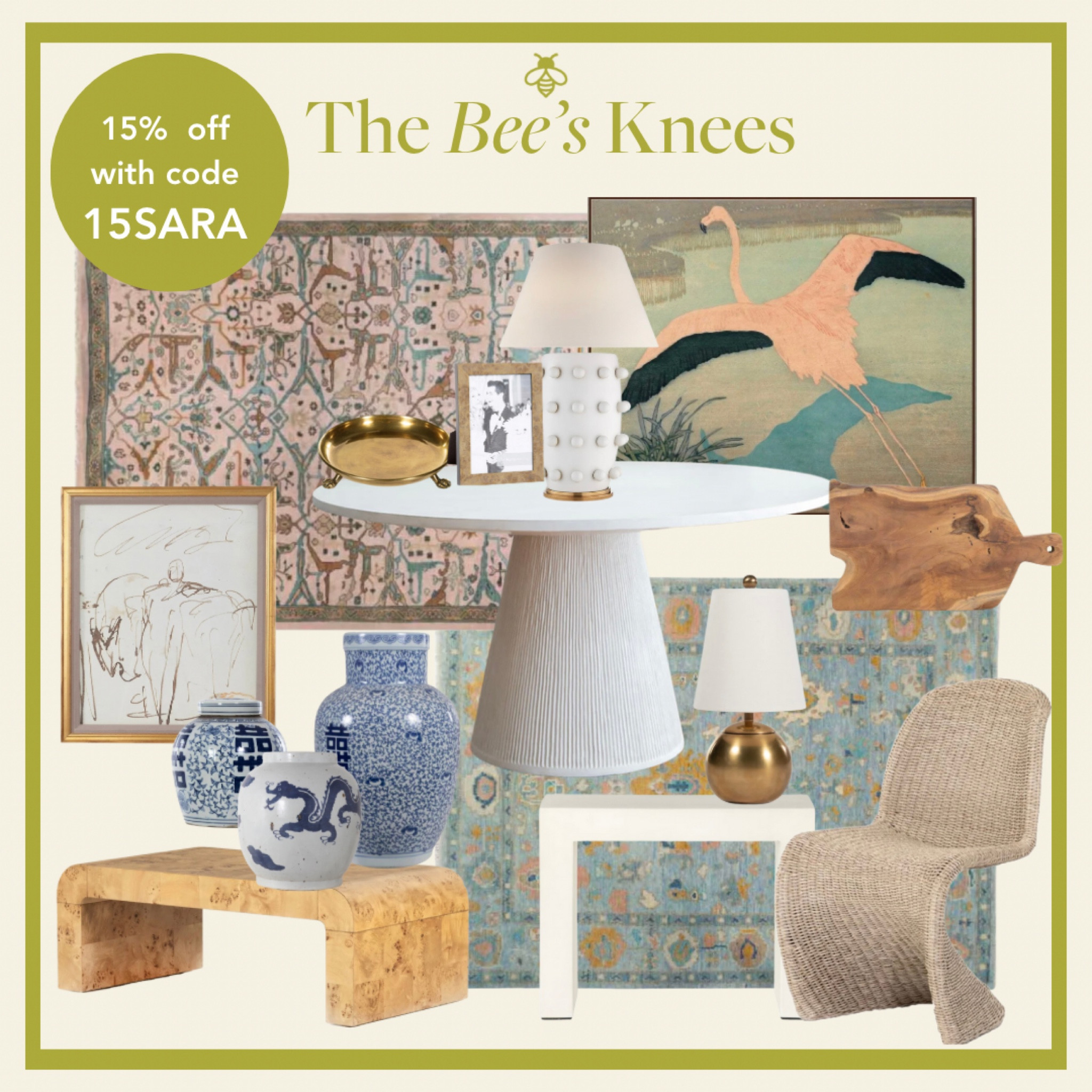 code 15SARA gets you 15% off at Alice Lane Home 