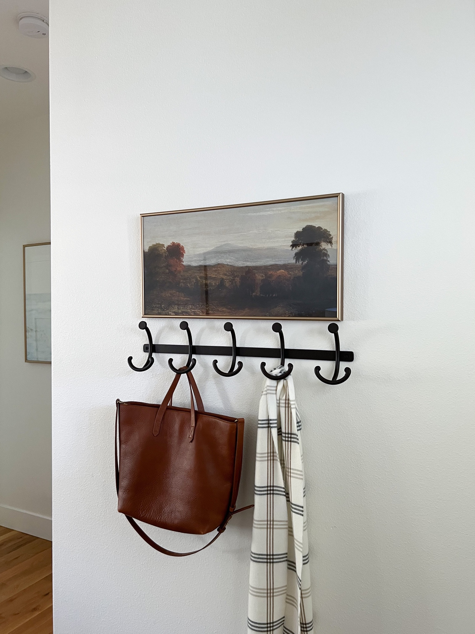 Fall decor, Amazon decor, Entryway coat hook, iron coat rack, MADEWELL leather bag, artwork, wall art, fall scarves 

#LTKhome #LTKSeasonal #LTKstyletip