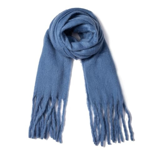 TUSHUSTY Winter Women Chunky Scarf Warm Blanket Big Thick Large Oversized Wrap Colorful Long Plai... | Amazon (US)