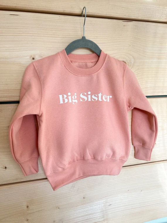 Big Sister Sweatshirt | Big Sister Announcement | Sister Announcement | Sister Jumper | Personali... | Etsy (US)