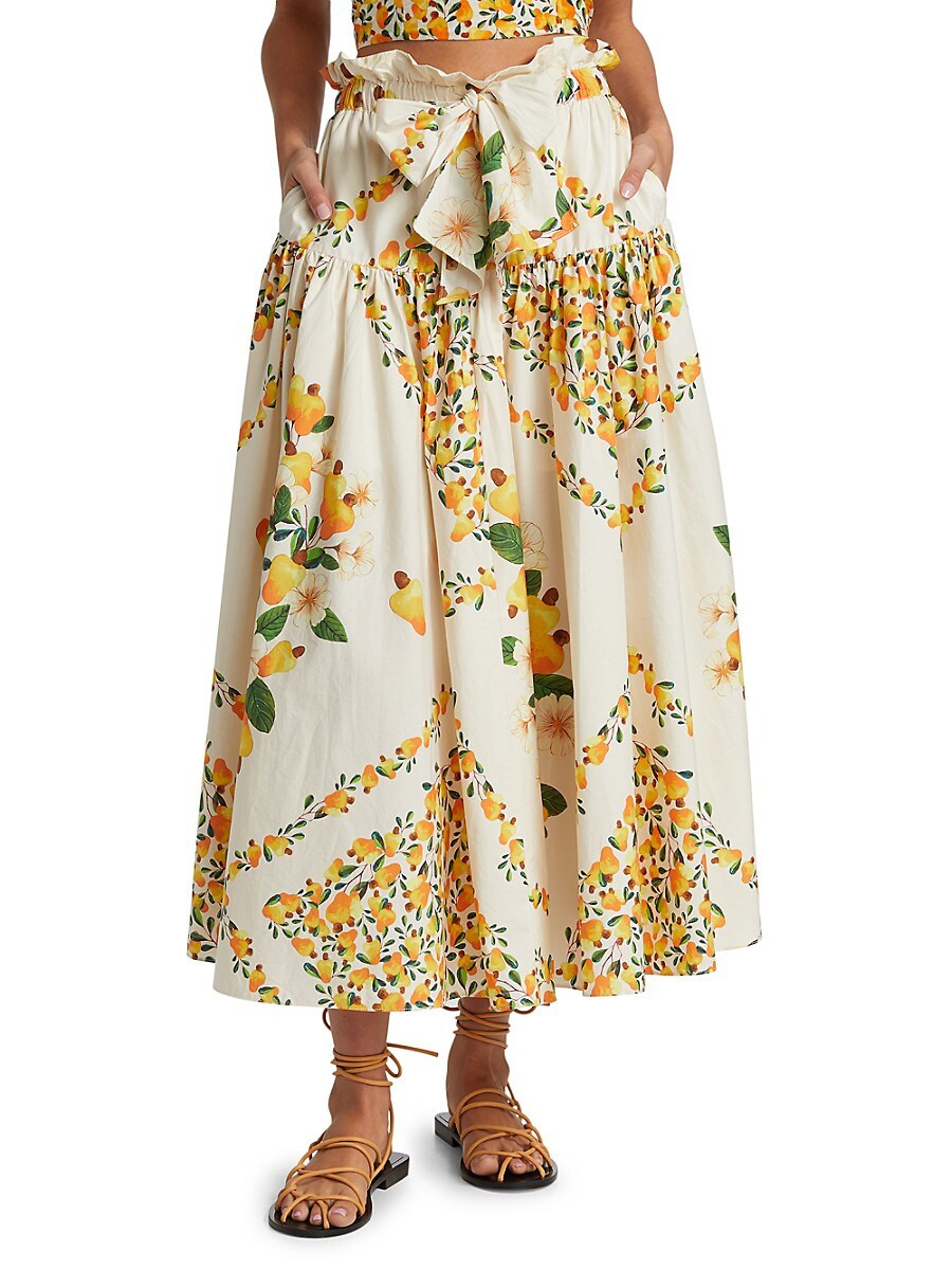 Farm Rio Women's Cashew Maxi Skirt - Off White - Size L | Saks Fifth Avenue OFF 5TH