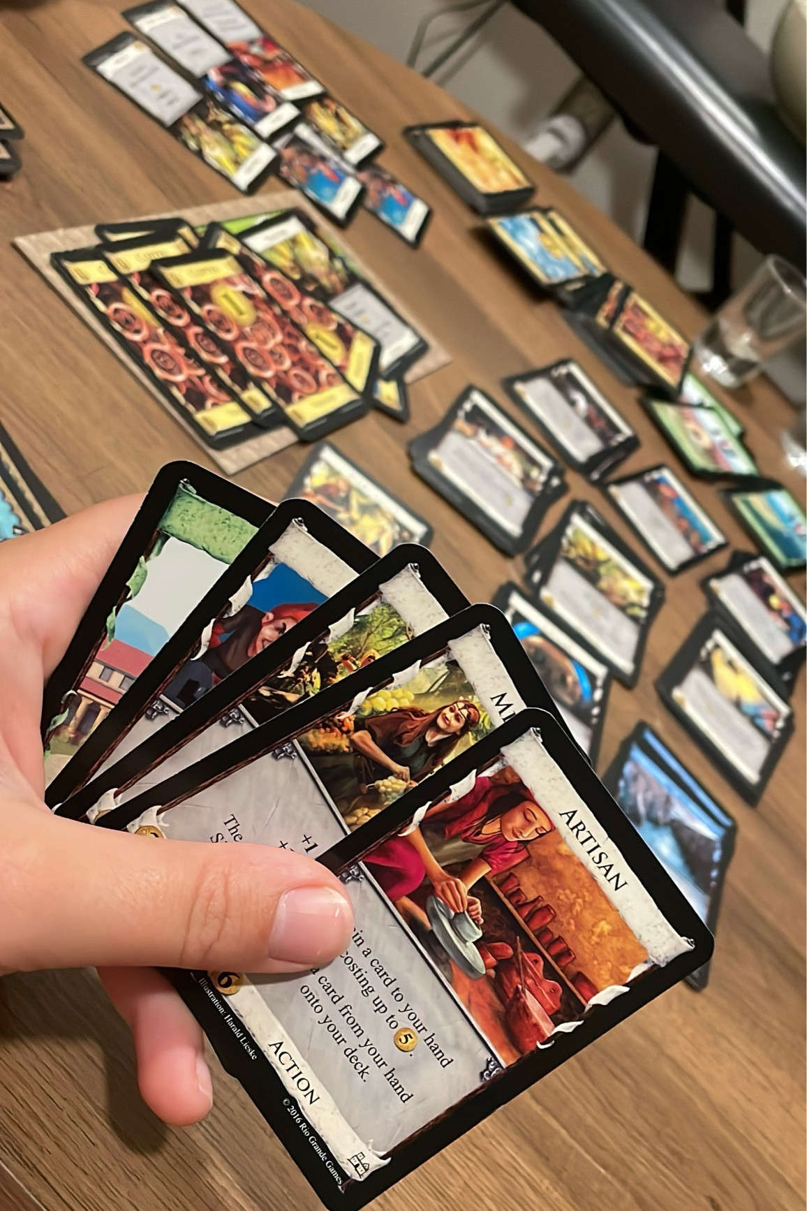 Dominion - schönes Deck-Building Game für zwei und mehr Personen.   

Mein Partner und ich spielen das sehr gerne, denn durch die vielen verschiedenen Karten, gibt es unzählige neue Variationen 👌🏻

Während mein BIL uns besucht, spielen wir Dominion viel zu dritt - da kommt noch ein bissl mehr & neue Strategien hinzu. 👏

#LTKdeutschland #LTKfamily #LTKeurope