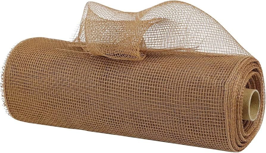 MEEDEE Brown Deco Mesh 10 Inch Copper Mesh Ribbon Brown Poly Mesh Ribbon Basic Mesh Roll Fall Col... | Amazon (US)