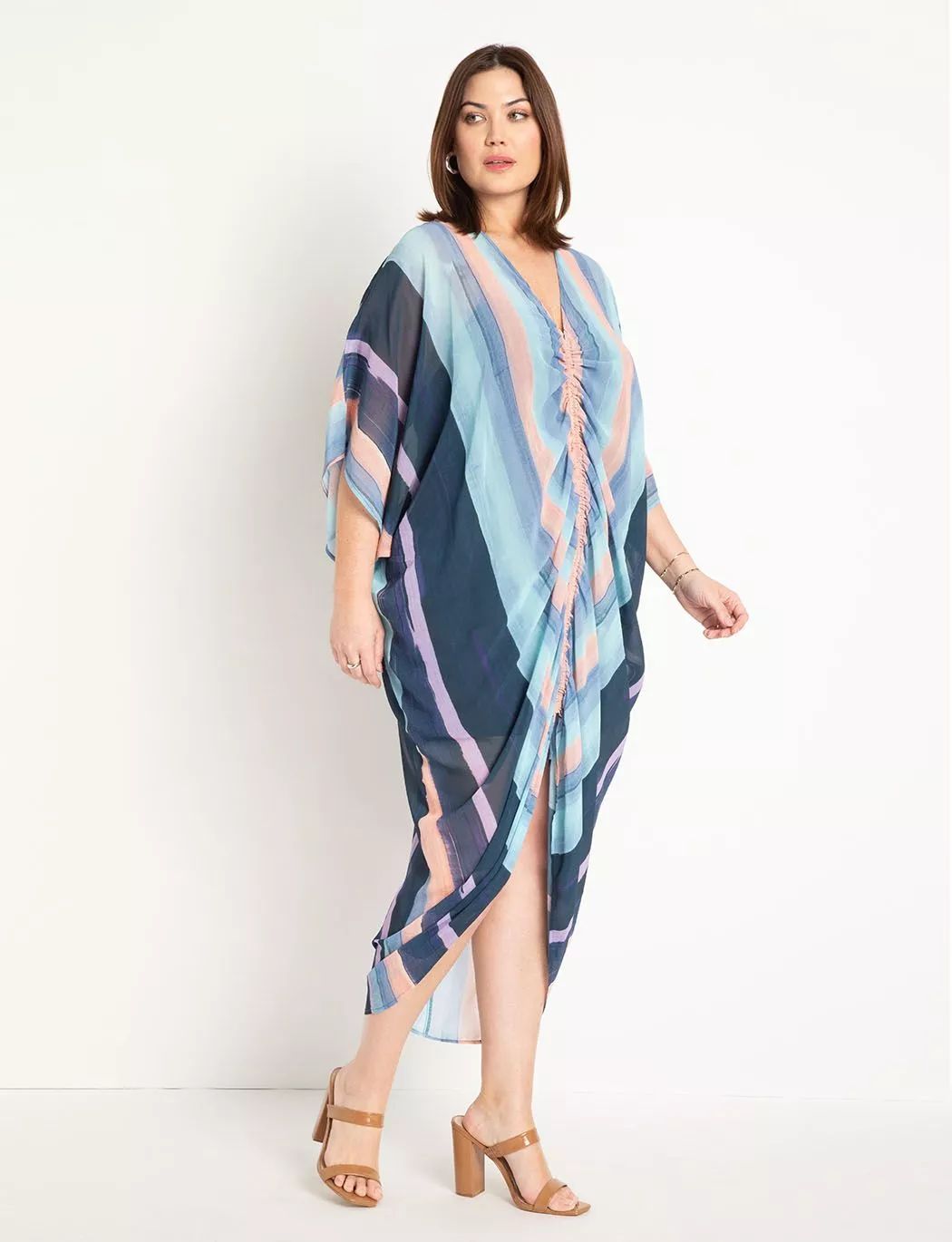 Kaftan Dress With Ruching | Eloquii