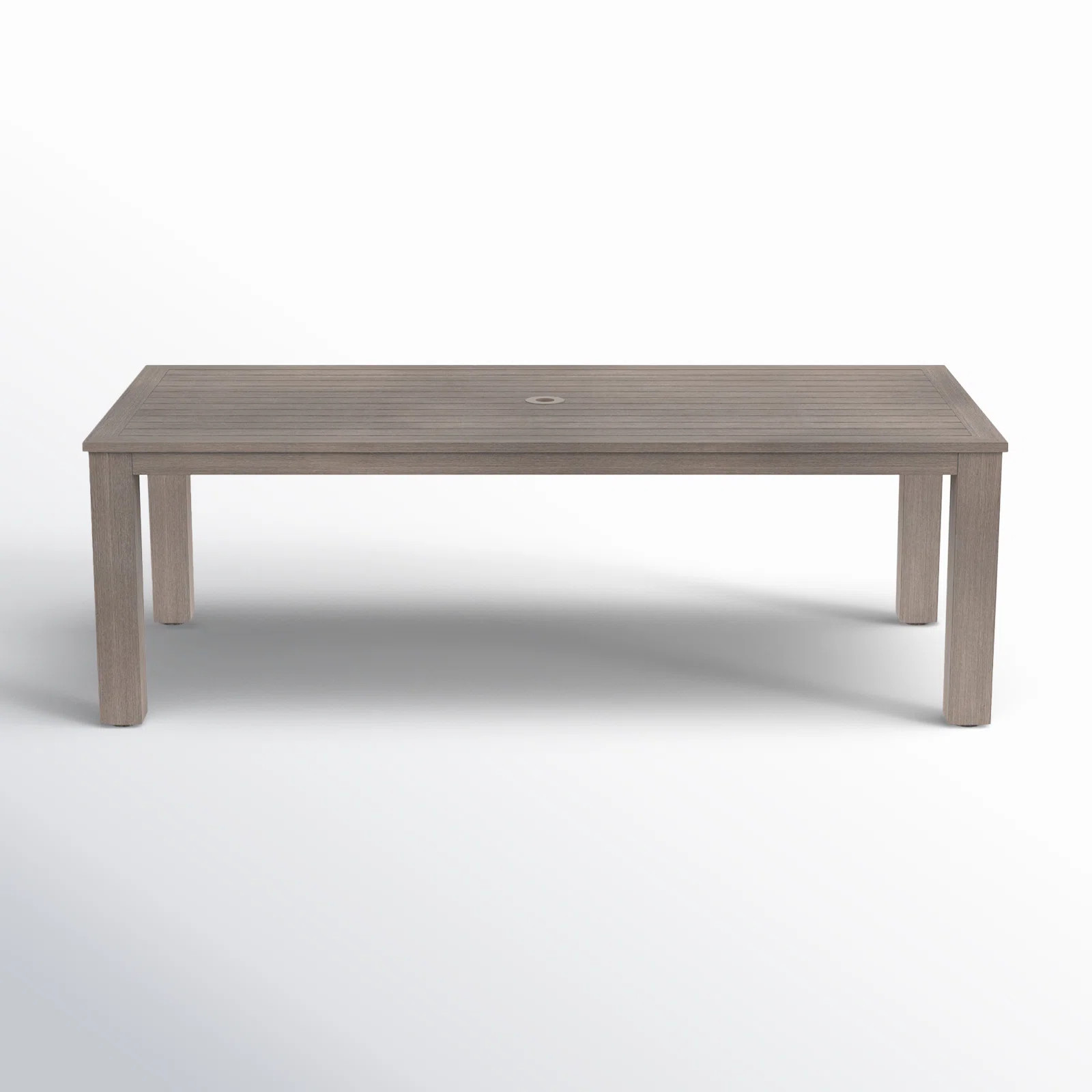 Pascaline Rectangular Metal Outdoor Dining Table With Umbrella Hole , 42.13'' in. W 90'' in. D | Wayfair North America