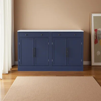 Modern Freestanding Kitchen Pantry,Buffet Food Storage, Coffee Bar Cabinet With Drawer, 2 Adjustable Shelves And 2 Door Shelves For Dining, Kitchen, S | Wayfair North America