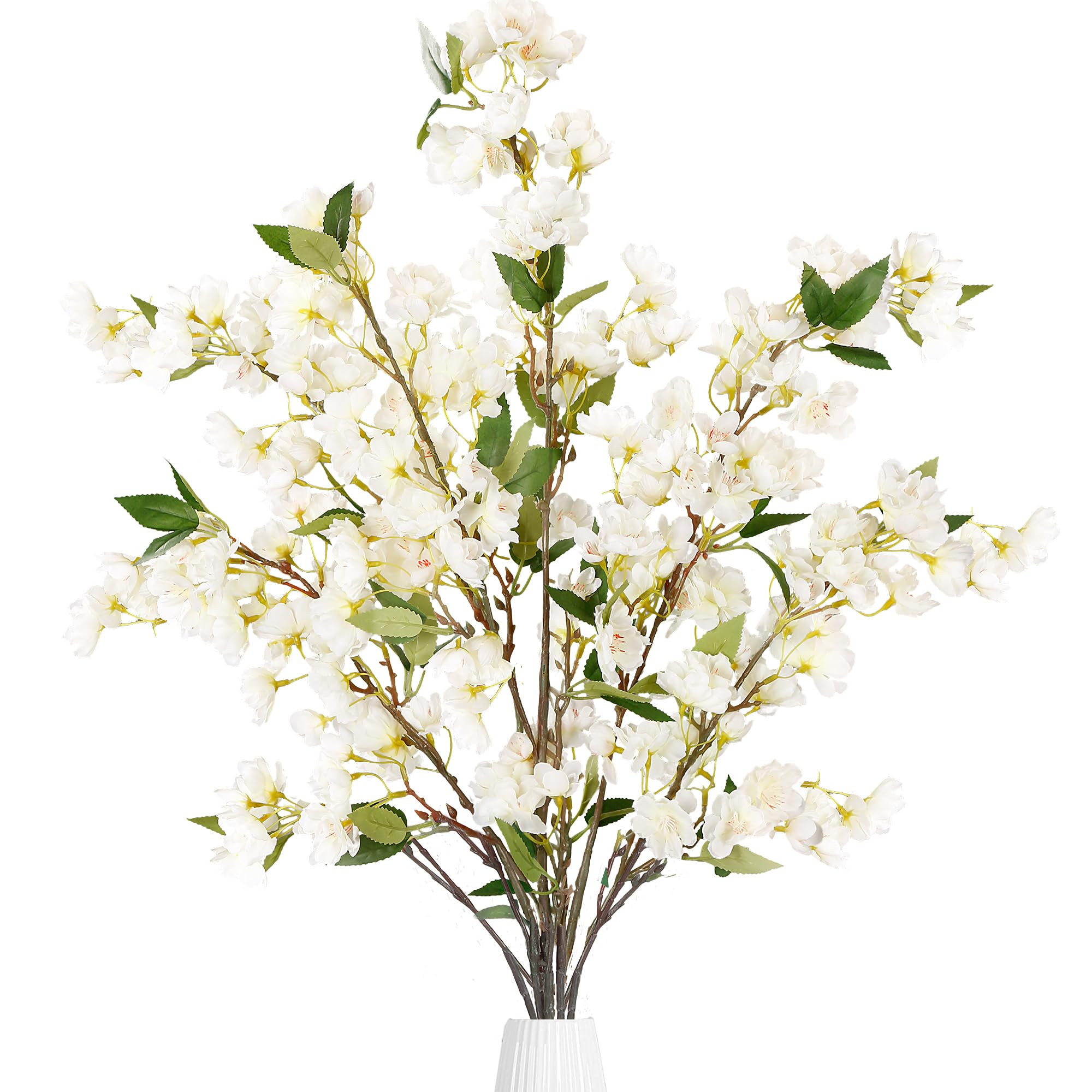Sggvecsy Artificial Cherry Blossom Flowers 3 Pcs Faux Cherry Blossom Stems Faux Silk Cherry Bloss... | Amazon (US)