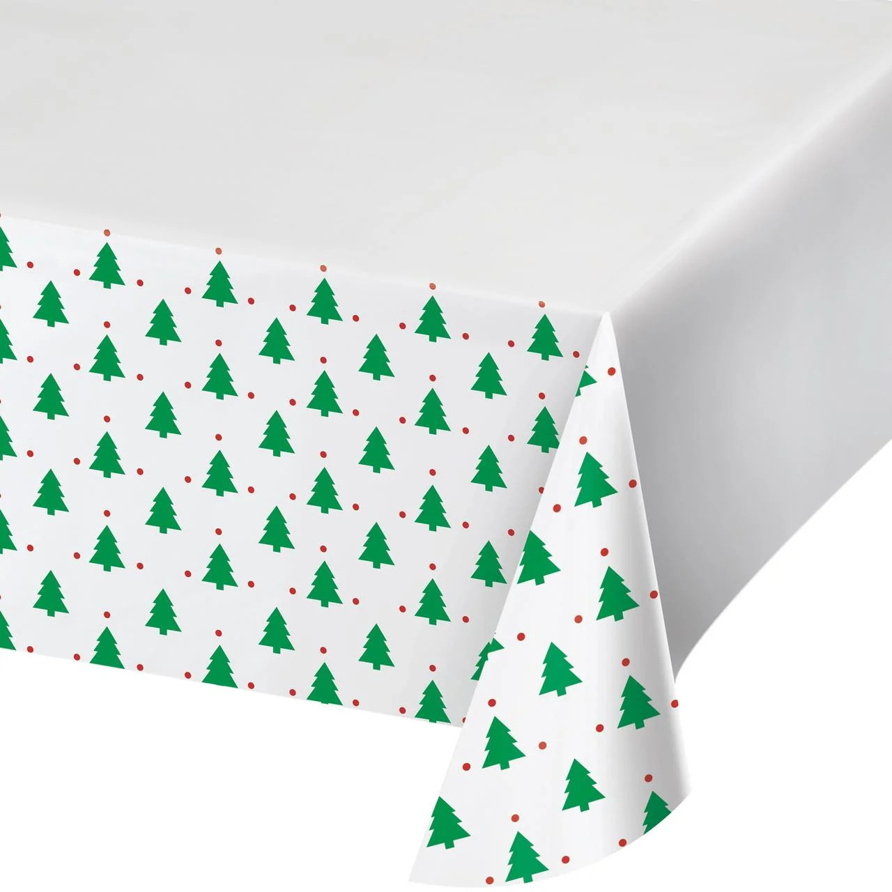 Red & Green Christmas Trees Disposable Paper Tablecloths, 54" x 84", 2 Count, by Holiday Time | Walmart (US)