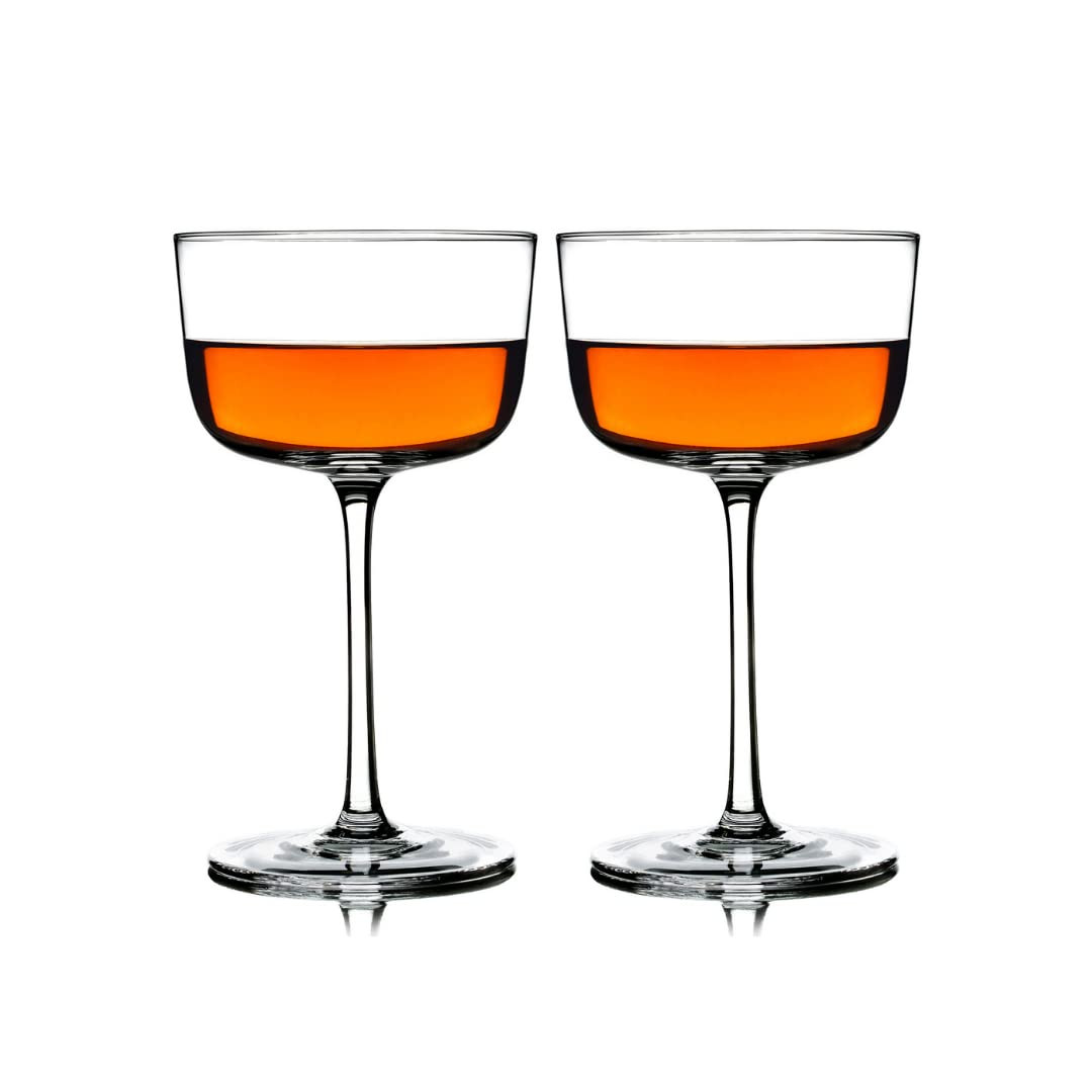 Greenline Goods Coupe Wine Glasses - 6.8 oz Modern Kitchen Glassware Set - Stemmed Tall Coupe Dri... | Amazon (US)