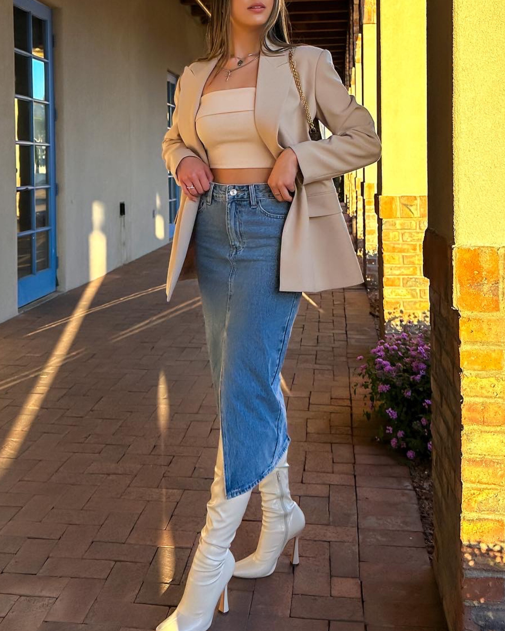 Denim skirt outfit 

#LTKfit #LTKunder50 #LTKstyletip