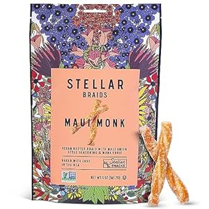 Stellar Pretzel Braids Maui Monk, 6 Snack Packs (5 oz each) Maui Onion and Monk Fruit Flavor - St... | Amazon (US)