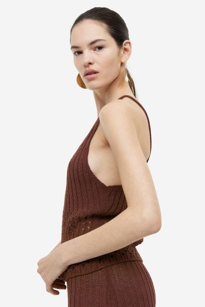 Pointelle-knit vest top | H&M (UK, MY, IN, SG, PH, TW, HK)