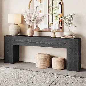 Black Entryway Table for Living Room, 86 Inch Console Table | Amazon (US)