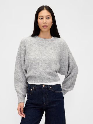Fuzzy Oversized Crewneck Sweater | Gap (CA)